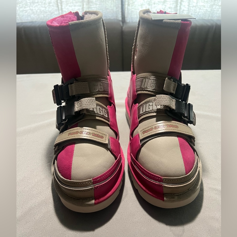 NWOB UGG X Feng Chen Wang Beige & Pink Woman’s Boots Size US 10 UK 8